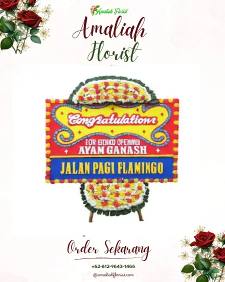 Sewa Papan Bunga Telaga Biru